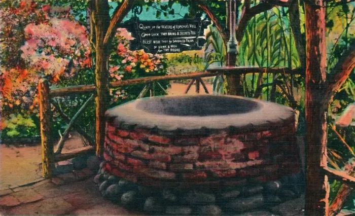 Framed Print : The Wishing Well at Ramonas Marriage Place, Old Town. San Diego, California, c1941 Framed Print : The Wishing Well at Ramonas Marriage Place, Old Town. San Diego, California, c1941