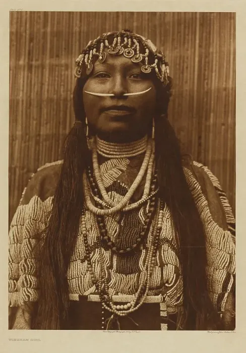 Framed Print : Wishram Girl, 1910. Creator: Edward Sheriff Curtis Framed Print : Wishram Girl, 1910. Creator: Edward Sheriff Curtis