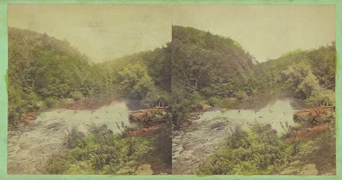 Framed Print : Wissahickon Dam, Penna. 1868-1876. Creator: James Cremer Framed Print : Wissahickon Dam, Penna. 1868-1876. Creator: James Cremer