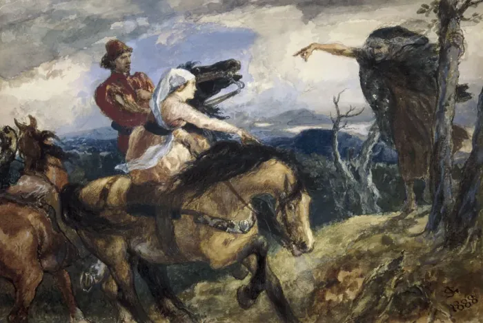 Framed Print : The Witch - a study, 1888. Artist: Sir John Gilbert Framed Print : The Witch - a study, 1888. Artist: Sir John Gilbert