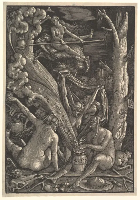 Framed Print : The Witches, 1510. Creator: Hans Baldung Framed Print : The Witches, 1510. Creator: Hans Baldung
