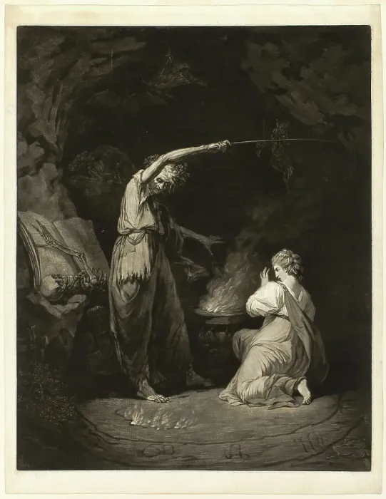 Framed Print : The Witches Cauldron or Incantation, 1772. Creator: John Dixon Framed Print : The Witches Cauldron or Incantation, 1772. Creator: John Dixon