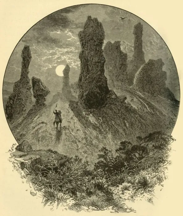 Framed Print : Witches Rocks, Weber Canon, 1874. Creator: John Filmer Framed Print : Witches Rocks, Weber Canon, 1874. Creator: John Filmer
