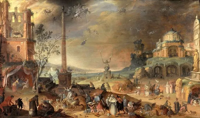 Framed Print : Witches Sabbath, 1636. Creator: Claes Jacobsz van der Heck Framed Print : Witches Sabbath, 1636. Creator: Claes Jacobsz van der Heck