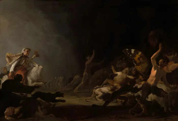 Framed Print : A Witches Sabbath, c. 1650. Creator: Cornelis Saftleven Framed Print : A Witches Sabbath, c. 1650. Creator: Cornelis Saftleven