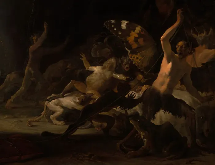 Framed Print : A Witches Sabbath, c. 1650. Creator: Cornelis Saftleven Framed Print : A Witches Sabbath, c. 1650. Creator: Cornelis Saftleven