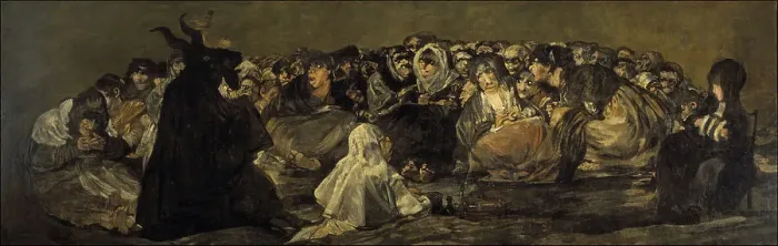 Framed Print : Witches Sabbath or The Great He-Goat. Artist: Goya, Francisco, de (1746-1828) Framed Print : Witches Sabbath or The Great He-Goat. Artist: Goya, Francisco, de (1746-1828)