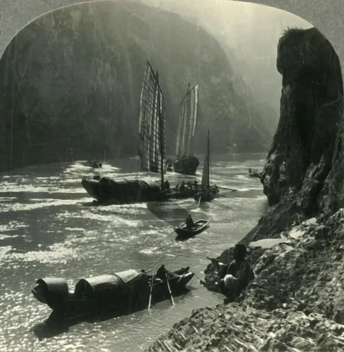 Framed Print : The Witchies Mountain and the Yangtze River Gorge, China, c1930s. Creator: Unknown Framed Print : The Witchies Mountain and the Yangtze River Gorge, China, c1930s. Creator: Unknown