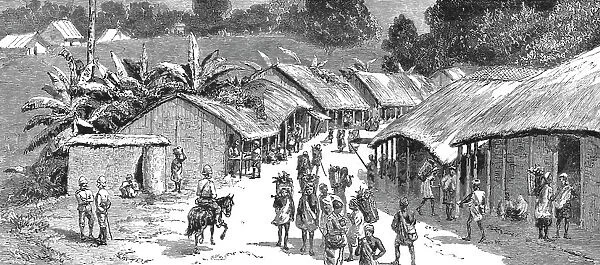 'With the Chin-Lushai Expeditionary Force; The Bazaar at Demagiri, 1890. Creator: Unknown