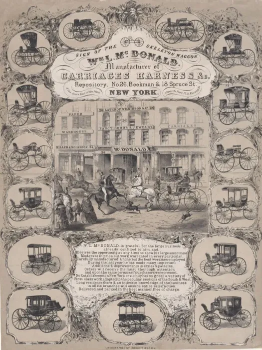 Framed Print : Wm. L. McDonald, Manufacturers of Carriage Harness & Co. Repository, No Framed Print : Wm. L. McDonald, Manufacturers of Carriage Harness & Co. Repository, No