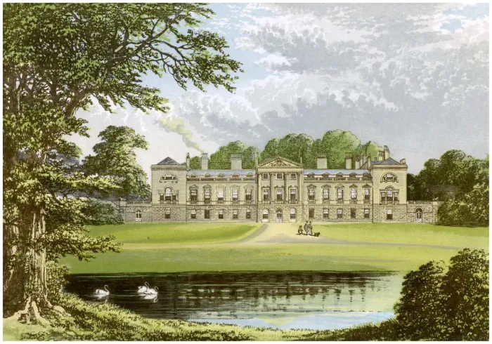 Framed Print : Woburn Abbey, Bedfordshire, home of the Duke of Bedford, c1880 Framed Print : Woburn Abbey, Bedfordshire, home of the Duke of Bedford, c1880