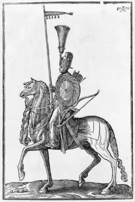 Framed Print : [Wohlgerissene und geschnittene Figuren... ], ca. 1619-26. Creator: Melchior Lorck