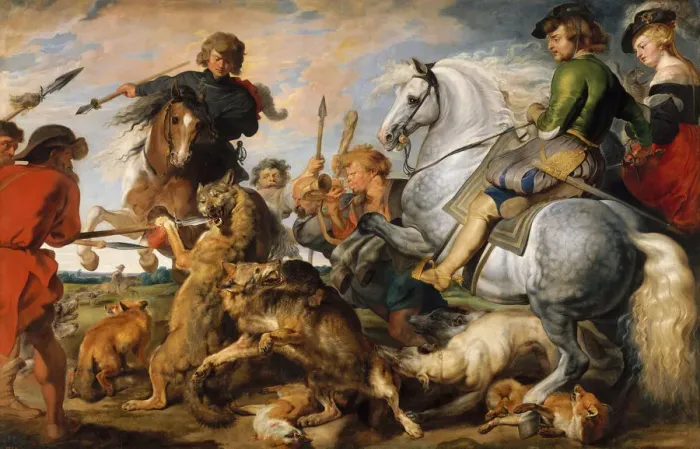 Framed Print : Wolf and Fox Hunt, ca. 1616. Creator: Peter Paul Rubens Framed Print : Wolf and Fox Hunt, ca. 1616. Creator: Peter Paul Rubens