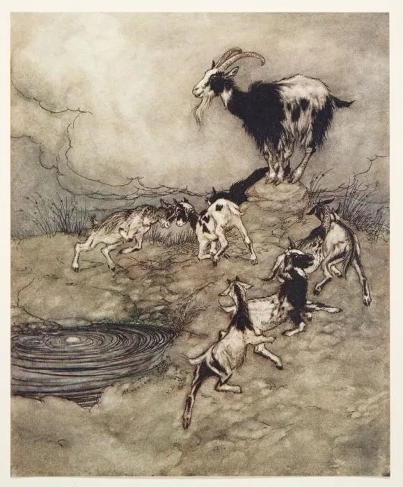 Framed Print : The Wolf and the Seven Kids, 1909 Framed Print : The Wolf and the Seven Kids, 1909