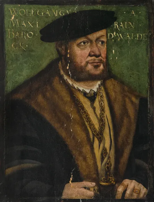 Framed Print : Wolf von Maxlrain (c. 1500-1561), Freiherr of Waldeck, ca 1530. Creator: Anonymous Framed Print : Wolf von Maxlrain (c. 1500-1561), Freiherr of Waldeck, ca 1530. Creator: Anonymous
