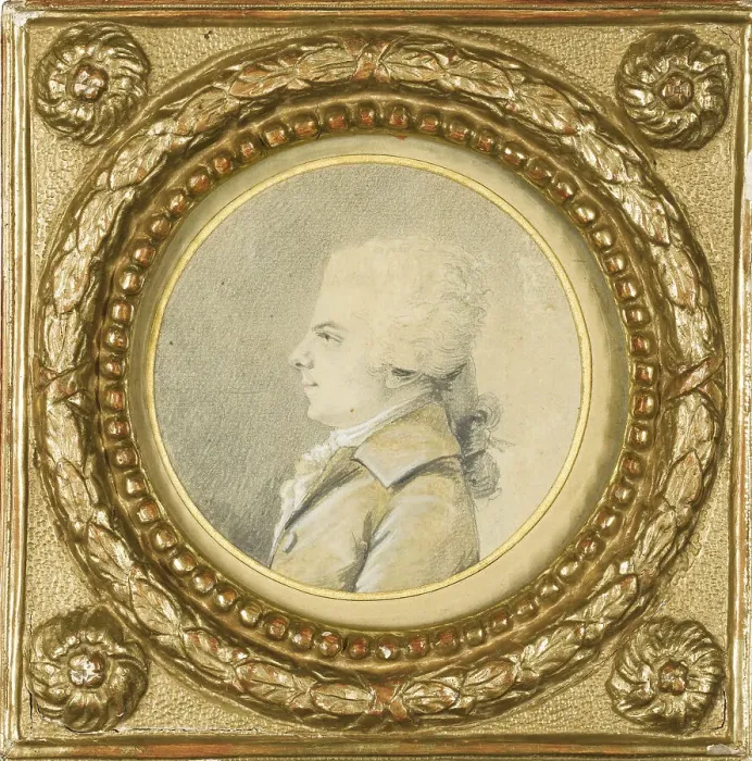 Framed Print : Wolfgang Amadeus Mozart. Artist: Saint-Aubin, Augustin, de (1736-1807) Framed Print : Wolfgang Amadeus Mozart. Artist: Saint-Aubin, Augustin, de (1736-1807)