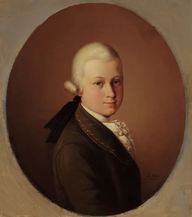 Framed Print : Wolfgang Amadeus Mozart as child, 1859. Creator: Bode, Leopold (1831-1906) Framed Print : Wolfgang Amadeus Mozart as child, 1859. Creator: Bode, Leopold (1831-1906)