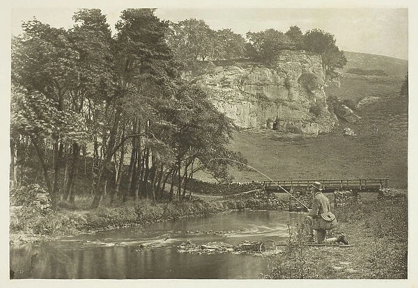 Wolfscote Bridge and Franklyn Rock, Beresford Dale, 1880s. Creator: Peter Henry Emerson