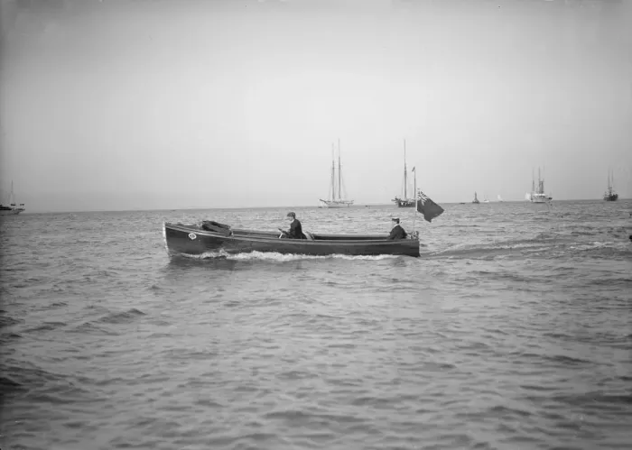 Framed Print : Wolseley motor launch, 1911. Creator: Kirk & Sons of Cowes Framed Print : Wolseley motor launch, 1911. Creator: Kirk & Sons of Cowes