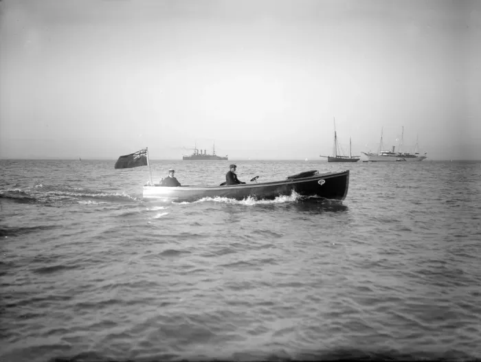 Framed Print : Wolseley motor launch, 1911. Creator: Kirk & Sons of Cowes Framed Print : Wolseley motor launch, 1911. Creator: Kirk & Sons of Cowes