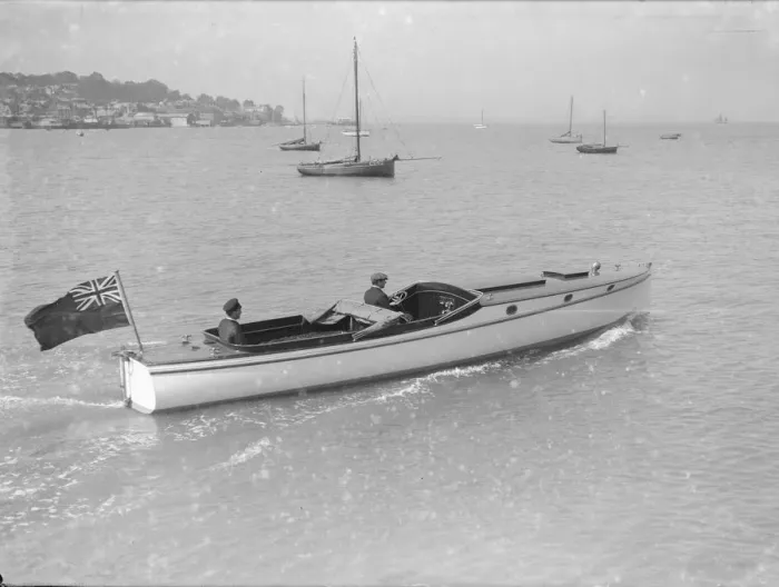 Framed Print : Wolseley motor launch, 1914. Creator: Kirk & Sons of Cowes