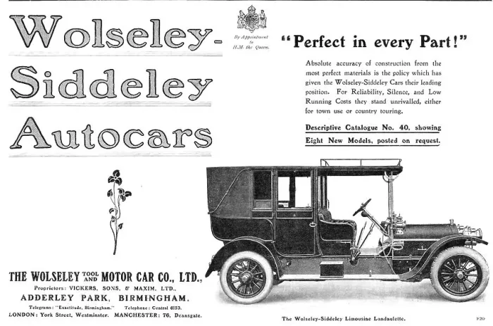Framed Print : Wolseley-Siddeley Autocars - Perfect in every Part!”, 1909. Creator: Unknown Framed Print : Wolseley-Siddeley Autocars - Perfect in every Part!”, 1909. Creator: Unknown