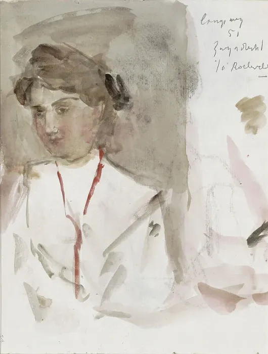 Framed Print : Woman, 1875-1934. Creator: Isaac Lazerus Israels Framed Print : Woman, 1875-1934. Creator: Isaac Lazerus Israels