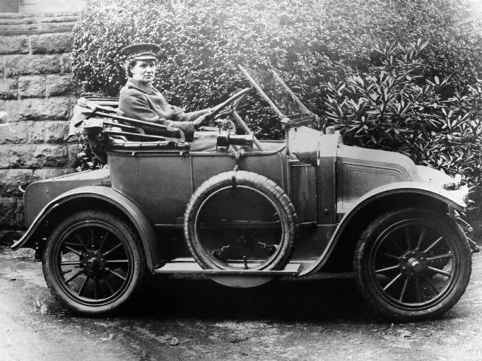 Framed Print : Woman in a 1911 convertible Renault AX, c1911 Framed Print : Woman in a 1911 convertible Renault AX, c1911