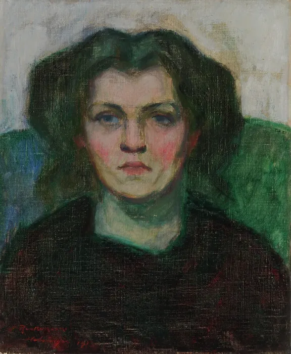Framed Print : A Woman, 1913. Creator: Jalmari Ruokokoski Framed Print : A Woman, 1913. Creator: Jalmari Ruokokoski
