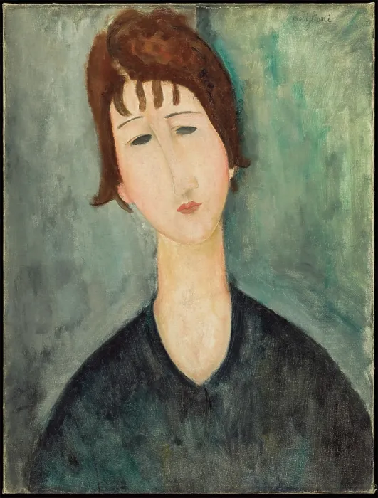 Framed Print : A Woman, 1917-1920. Creator: Amadeo Modigliani Framed Print : A Woman, 1917-1920. Creator: Amadeo Modigliani