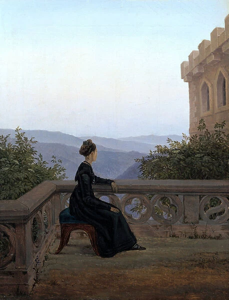 Woman on the Balcony, 1824. Artist: Carus, Carl Gustav (1789-1869)