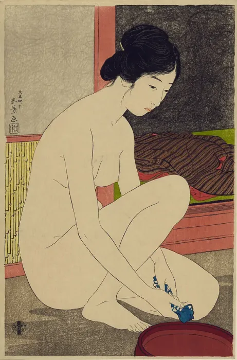 Framed Print : Woman after a bath, 1915. Creator: Hashiguchi, Goyo (1881-1921) Framed Print : Woman after a bath, 1915. Creator: Hashiguchi, Goyo (1881-1921)