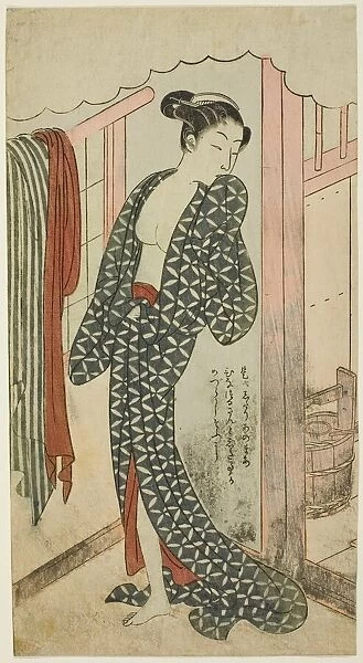 Woman in a Bathhouse, c. 1769  /  70. Creator: Suzuki Harunobu