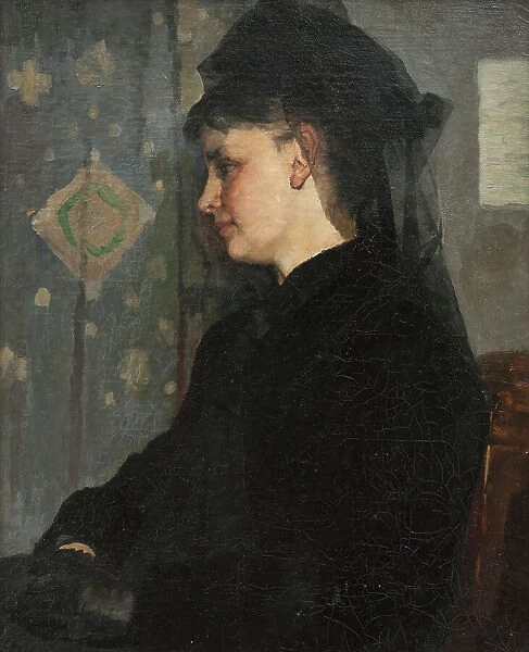 Woman in Black, 1872. Creator: Bertha Wegmann