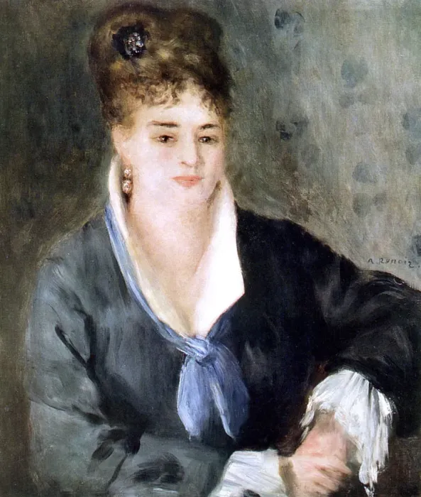 Framed Print : Woman in black, 1876. Artist: Pierre-Auguste Renoir Framed Print : Woman in black, 1876. Artist: Pierre-Auguste Renoir