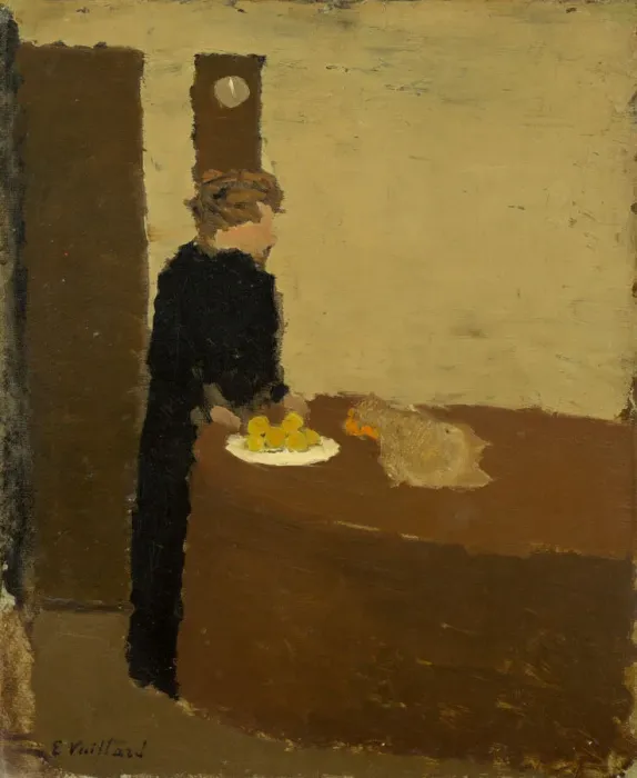 Framed Print : Woman in Black, c. 1891. Creator: Edouard Vuillard Framed Print : Woman in Black, c. 1891. Creator: Edouard Vuillard