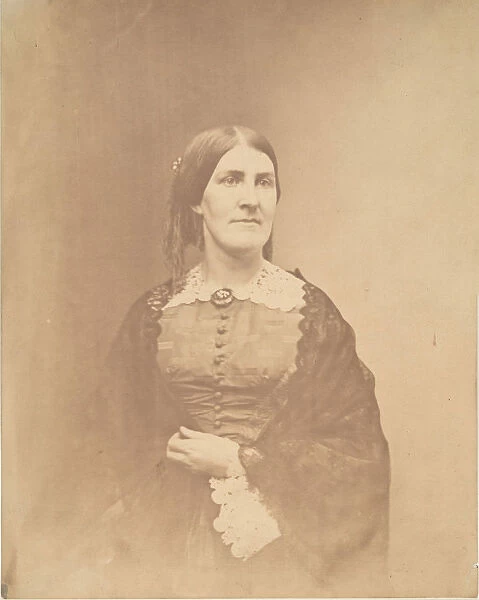 Woman with Black Shawl, 1857. Creator: Unknown