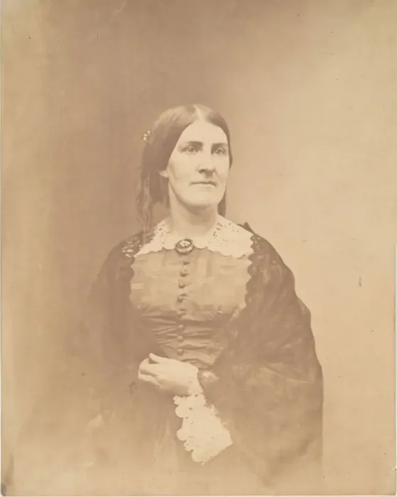 Framed Print : Woman with Black Shawl, 1857. Creator: Unknown Framed Print : Woman with Black Shawl, 1857. Creator: Unknown