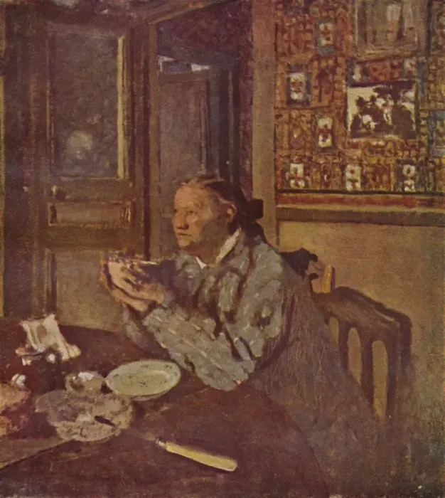 Framed Print : Woman with a bowl (About 1897), c1897, (1946). Artist: Edouard Vuillard Framed Print : Woman with a bowl (About 1897), c1897, (1946). Artist: Edouard Vuillard