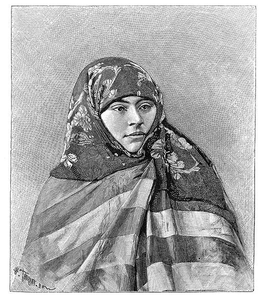 A woman of Brussa, Turkey, 1895.Artist: Henri Thiriat