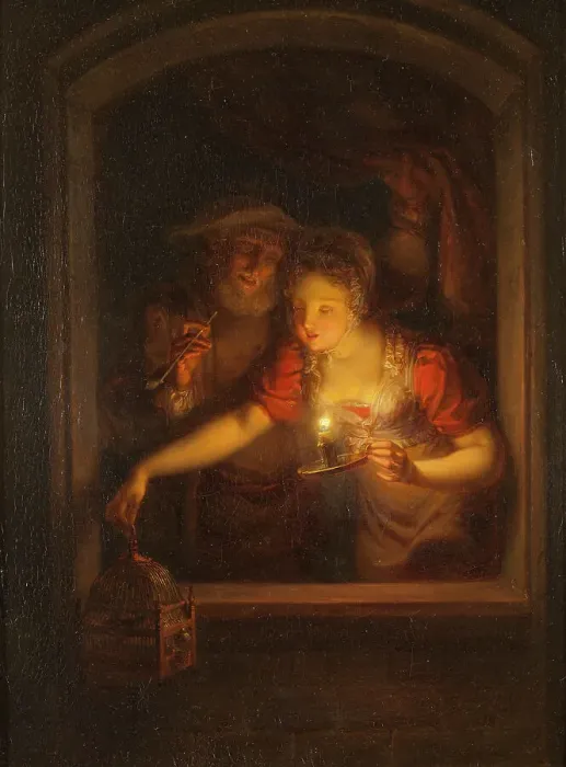 Framed Print : A Woman with a Burning Candle, 1818. Creator: Alexander Lauréus Framed Print : A Woman with a Burning Candle, 1818. Creator: Alexander Lauréus