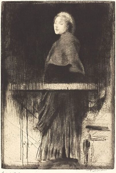 Woman in a Cape (La femme à la pèlerine), 1889. Creator: Paul Albert Besnard