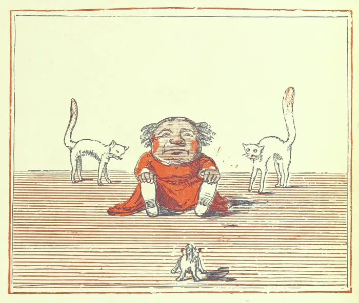 Framed Print : Woman and cats, 1873. Creator: Unknown Framed Print : Woman and cats, 1873. Creator: Unknown