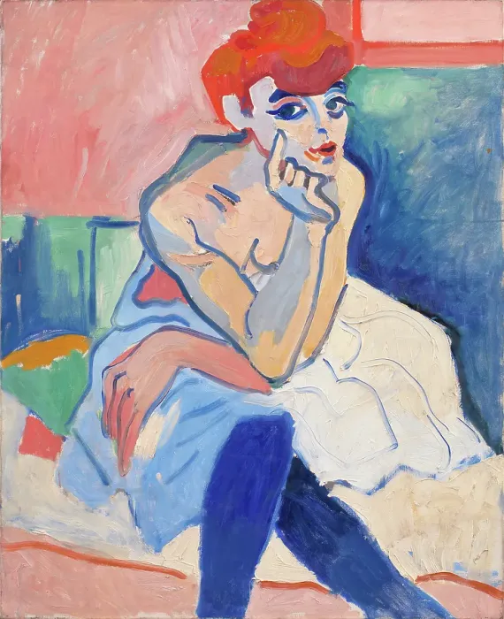 Framed Print : Woman in a Chemise (Dancer), 1906. Creator: Andre Derain Framed Print : Woman in a Chemise (Dancer), 1906. Creator: Andre Derain