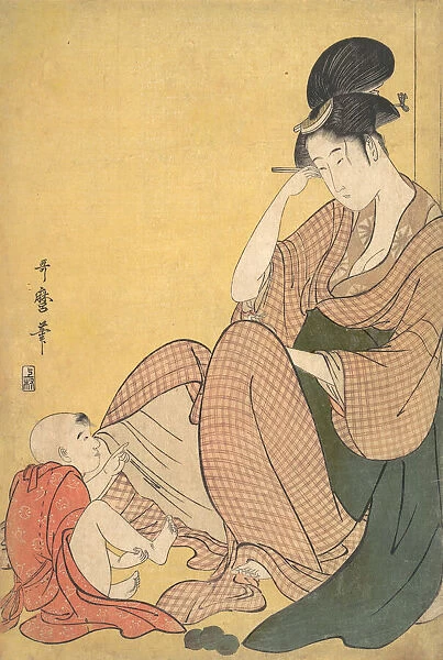 Woman and Child, ca. 1794-95. Creator: Kitagawa Utamaro