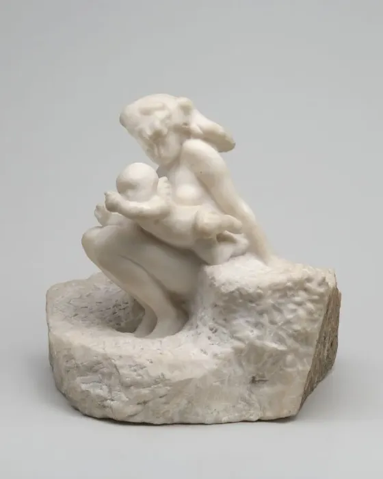 Framed Print : Woman and Child (originally Premiere Impression d Amour), model c. 1885, carved c Framed Print : Woman and Child (originally Premiere Impression d Amour), model c. 1885, carved c