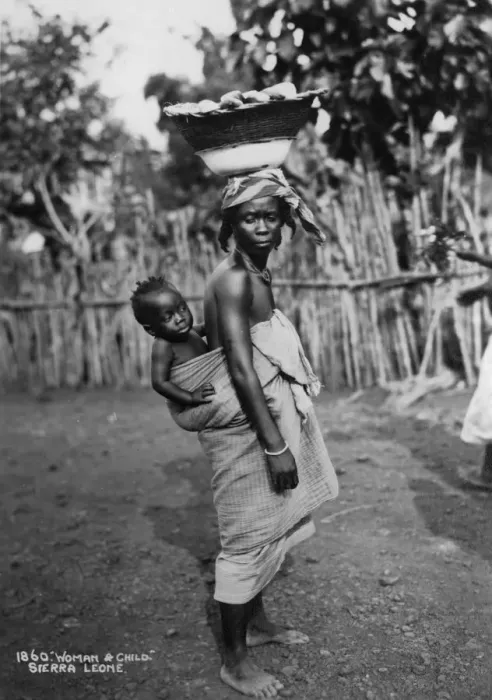 Framed Print : Woman and child, Sierra Leone, 20th century Framed Print : Woman and child, Sierra Leone, 20th century