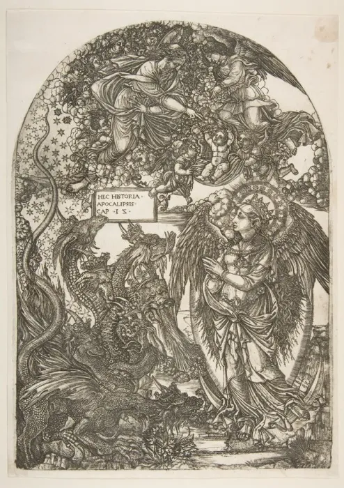 Framed Print : The Woman Clothed with the Sun, from the Apocalypse. n. d. Creator: Jean Duvet Framed Print : The Woman Clothed with the Sun, from the Apocalypse. n. d. Creator: Jean Duvet