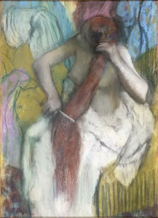 Framed Print : Woman Combing Her Hair. Artist: Degas, Edgar (1834-1917) Framed Print : Woman Combing Her Hair. Artist: Degas, Edgar (1834-1917)