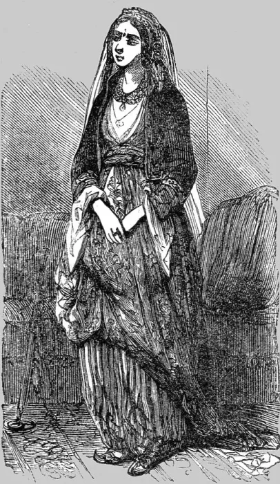 Framed Print : Woman of Constantinople in-doors; The Women of Turkey, 1854. Creator: Unknown Framed Print : Woman of Constantinople in-doors; The Women of Turkey, 1854. Creator: Unknown